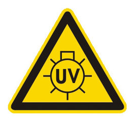 Warning symbols, establ. indiv.labels, UV radiation, 1 unit(s)