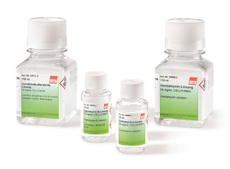 Gentamycin sulphate solution, 50 mg/ml, CELLPURE®, sterile, 100 ml, plastic