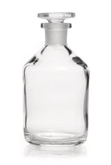 Narrow neck storage bottl., glass stopp., soda-lime glass, clear, 100 ml
