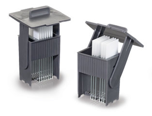 ROTILABO® microscope slide holder, grey, L 60 x W 64 x H 97 mm, 1 unit(s)