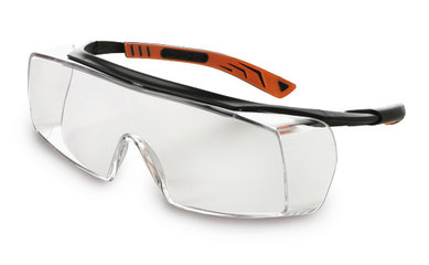 Over-goggles 5X7, lens clear, frame colour gun metal/orange, 1 unit(s)