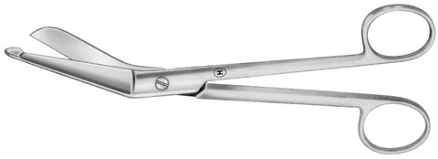 Laboratory scissors Lister, angled, L 145 mm, autoclavable, 1 unit(s)