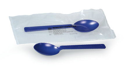 SteriPlast®, single-use food spoons,, sterile, blue, 10 ml, L 170 mm
