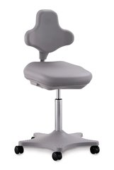 Laboratory chair Labster 2, grey,, rollers, seat height 400-510 mm, 1 unit(s)