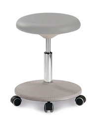 Laboratory stool Labster, grey, rollers, seat height 450-650 mm, 1 unit(s)