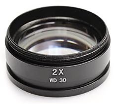 Clip-on lens 2.0x, for stereo zoom microscope OZL-46 series, 1 unit(s)