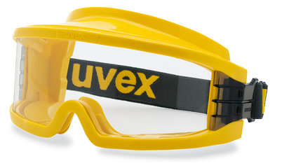 Ultravision gastight full vision goggles, UVEX, yellow, EN 166, EN 170