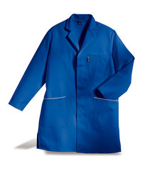 Men's work coat, cornflow. blue, s.56/58, 100 % cotton, long sleeves, 1 unit(s)