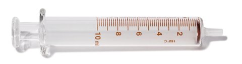 Glass syringe,  Borosilicate glass, Glass cone, Luer-fitting, 1 ml, 3 unit(s)