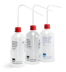 Rotilabo® safety wash bottle, 500 ml, LDPE, imprint, Dist. water, 1 unit(s)