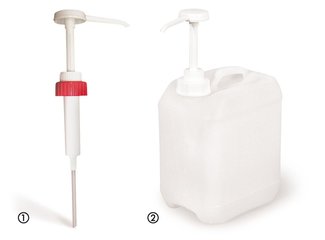 Dosing pump with screw cap, HDPE, DIN 50, L 175 mm, 30 ml/stroke, 1 unit(s)