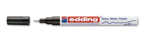 Paint marker edding®, 780, black, extra fine, 0,8 mm, 10 unit(s)