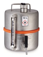 Safety barrel with tap, and filling level display, 10 l, 1 unit(s)