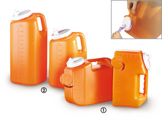 Uritainer(TM) canister, HDPE, 2.5 l, Vertical graduation, 40 unit(s)