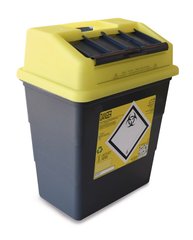 Sharpsafe®-waste disposal bins, PP, 13 l, L 293 x W 195 x H 353 mm, 20 unit(s)