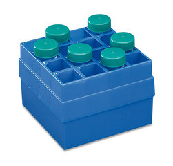 Rotilabo®-deep freeze boxes, type 2, PP, blue, 16 holes (4 x 4), 30 x 30 mm