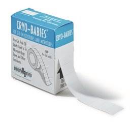 Cryo-labels, roll, 1000 pieces, acrylate base, white, l 38 x w 19 mm, 1 roll(s)