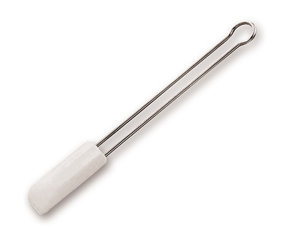 Rotilabo®-silicone wiper, white,, stainless steel handle, L 200 mm, W 25mm