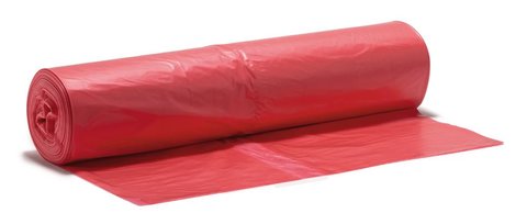 Refuse sacks red, HDPE,, 70 l, 575 x 1000 mm, 50 unit(s)