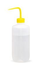 Wash bottle, LDPE, yellow coloured cap, 500 ml, 1 unit(s)