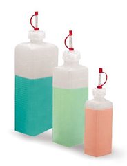 Narrow-neck, 4-edged bottles, HDPE, with dropper-lid, 250 ml, 10 unit(s)