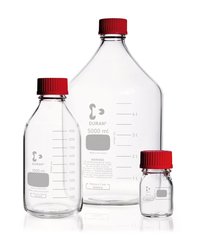 DURAN® GL45 laboratory glass bottles, 250 ml, with high-temp. stoppers