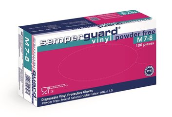 Disposable gloves Semperguard® Vinyl, powder free, size M, 7-8, 100 unit(s)