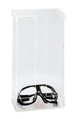 Safety glasses dispenser, acrylic glass, W 170 x D 75 x H 390 mm, 1 unit(s)