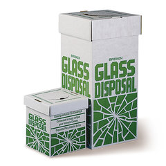 Broken glass disposal box, small, W 20 x D 20 x H 25 cm, 6 unit(s)