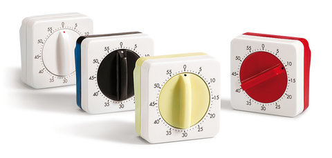 One-hour signal timer, white/red, W 70 x D 40 x H 70 mm, 1 unit(s)
