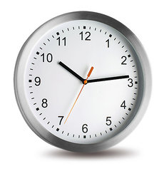 Wall clock, clock face white, Ø 300 mm, D 41 mm, 1 unit(s)
