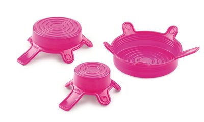DURAN® silicone lid set, S/M/L, , Pink, 1 set