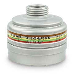 Respiratory protection filter, A2B2E2K2Hg-P3RD, 1 unit(s)