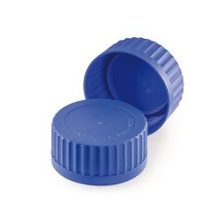 Screw caps, w. lip seal gasket, PP, blue, thread 80, 10 unit(s)