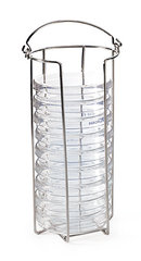 Rotilabo®-stands for petri dishes, high grade steel, f. 10 dishes, Ø 100 mm