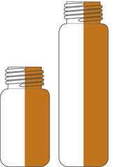 Rotilabo®-fine screw thread ND18 vials, brown glass, 10 ml, Ø 22.5 x L 46 mm
