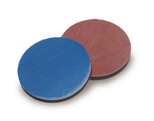 Septa Ø 16 mm, thickn. 1.3 mm, hard. 55°, Butyl red/PTFE grey, 1000 unit(s)