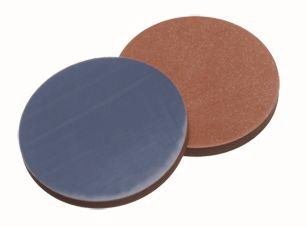 Septa Ø 22 mm, ND24, 1.6 mm, 55°, Butyl red/PTFE grey, 1000 unit(s)