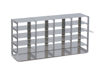 Cryo-rack for cryo-boxes, horizont. rack, 4 x 4 compart.