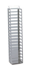 Cryo-racks for cryo-boxes, alum., hoch, 1x10 comp, L 140 x B 140 x H 550 mm