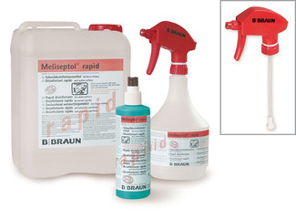 Meliseptol® rapid, spray bottle with, spray head, aldehyde and alkylamine-free