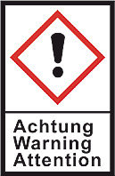 GHS-warning labels, PE-foil, GHS07, warning, exclamat. mark 100µm, 22x30 mm