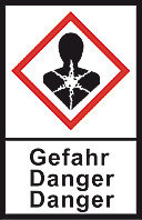GHS-warning labels, PE-foil, GHS08, danger, health hazard, 100 µm, 27x40 m