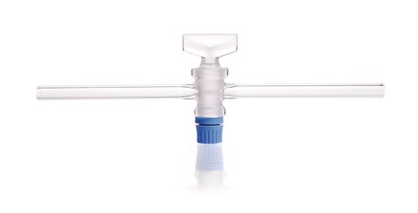 One-way tap, SBW-glass cock plug, DURAN®, joint 12.5, pipe-Ø 8mm, bore 2mm