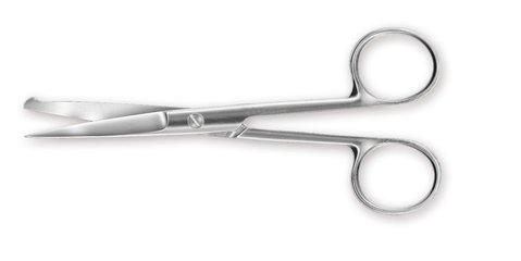 Dissecting scissors, bulbous tip, corr.-free stainl. steel 18/8, L 145 mm