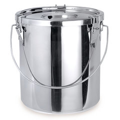 Carrier bucket, stainless steel 18/10, 10.5 l, Ø 240 mm, H 250 mm, 1 unit(s)