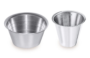 Measuring beakers, stainless steel 18/10, 30 ml, 5 unit(s)