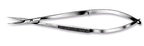 Micro scissors, IRIS, stainless steel, length 110 mm, 1 unit(s)
