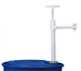 PTFE  barrel pump with discharge tube, insertion depth 600 mm, 270 ml/stroke