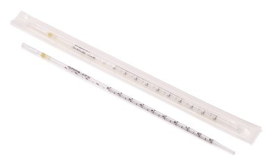 Disposable pipettes, standard, yellow, PS, sterile, ind. wrap., L 27-30cm, 1ml
